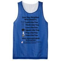 Love Your Neighbor No Exceptions Custom Design (Light) Cute Gift Mesh Reversible Basketball Jersey Tank