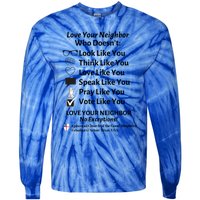 Love Your Neighbor No Exceptions Custom Design (Light) Cute Gift Tie-Dye Long Sleeve Shirt