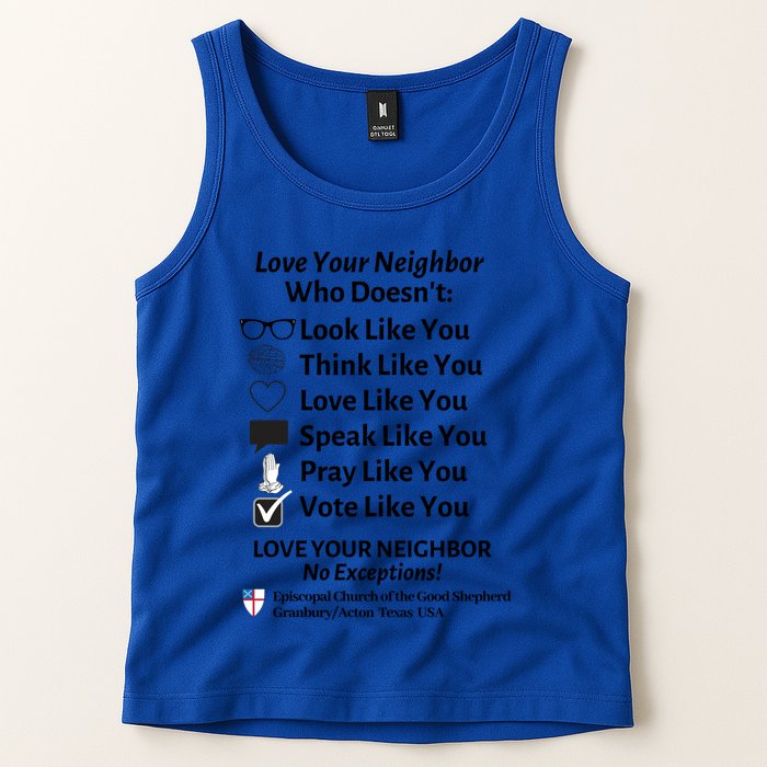 Love Your Neighbor No Exceptions Custom Design (Light) Cute Gift Tank Top