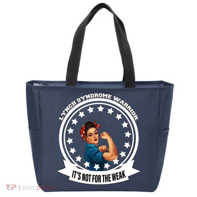 Lynch Syndrome Awareness Warrior Zip Tote Bag