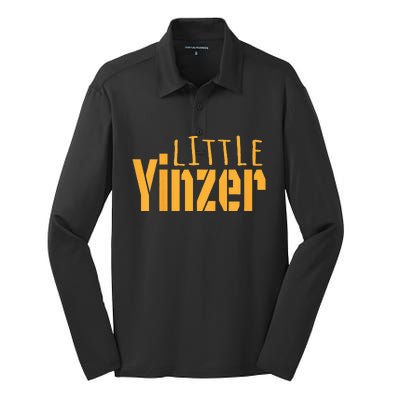 Little Yinzer Pittsburgh Silk Touch Performance Long Sleeve Polo