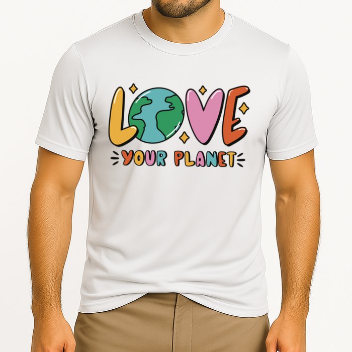 Love Your Planet Earth Day Cooling Performance Crew T-Shirt