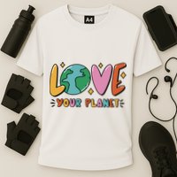 Love Your Planet Earth Day Cooling Performance Crew T-Shirt