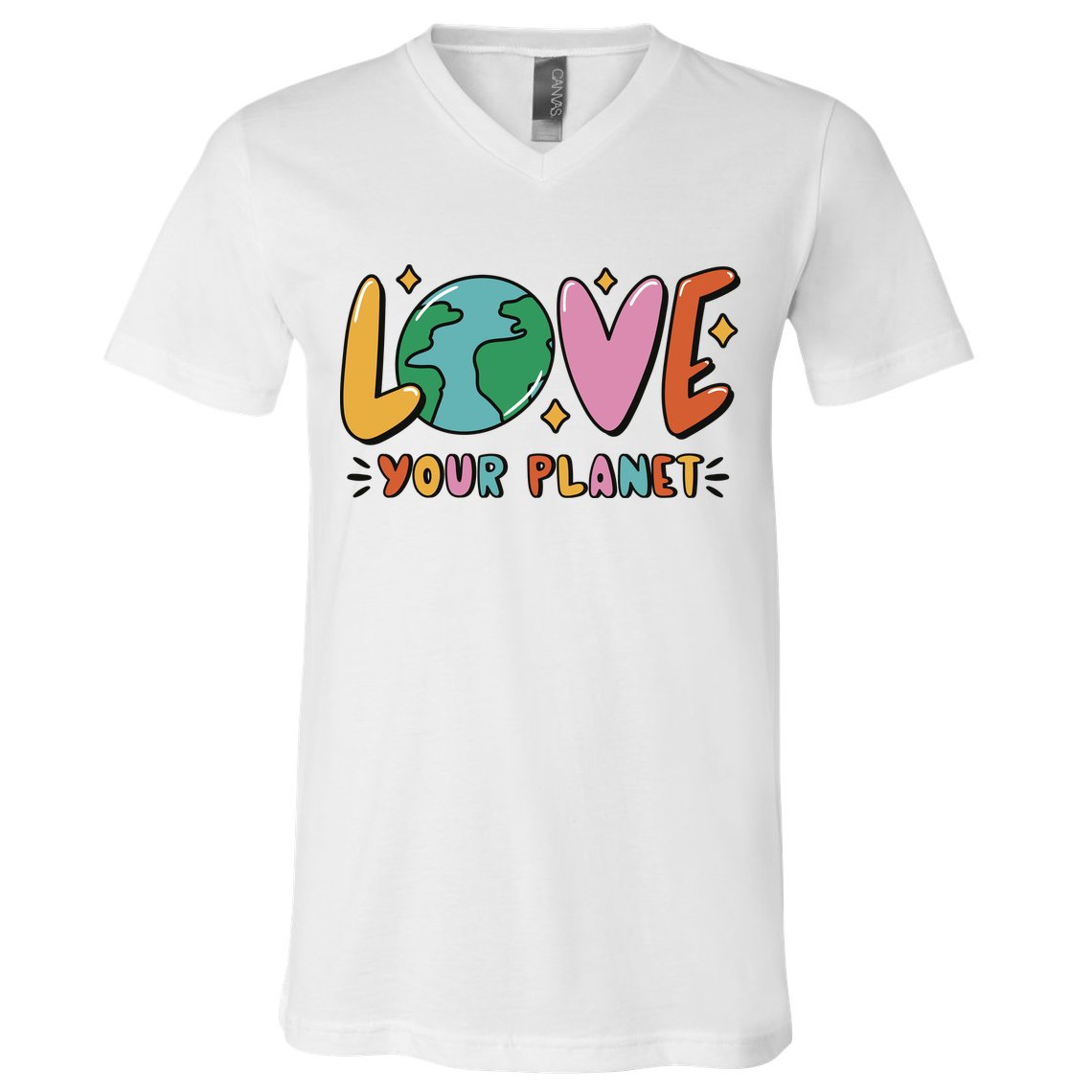 Love Your Planet Earth Day V-Neck T-Shirt