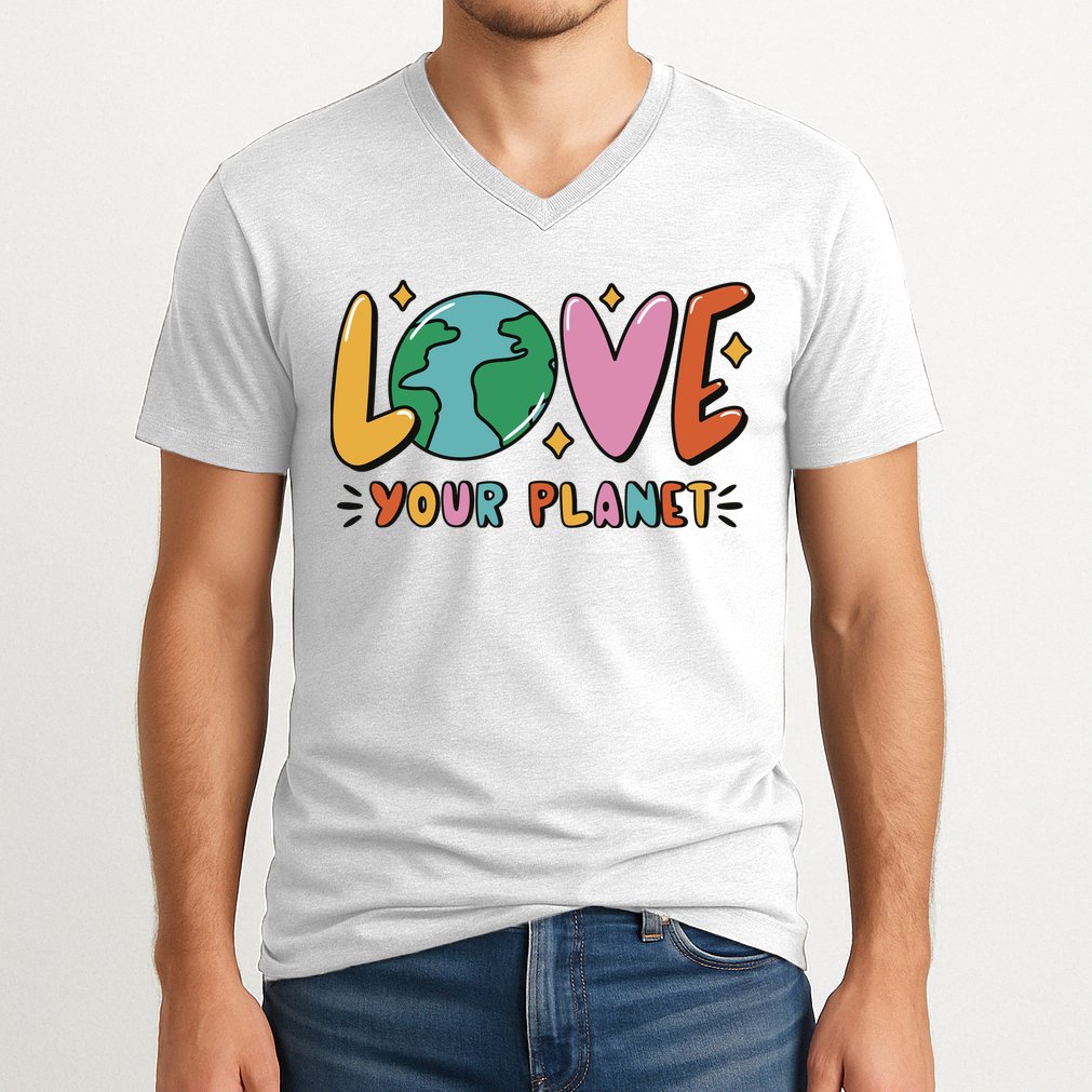 Love Your Planet Earth Day V-Neck T-Shirt