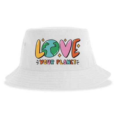 Love Your Planet Earth Day Sustainable Bucket Hat