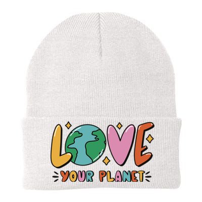 Love Your Planet Earth Day Knit Cap Winter Beanie