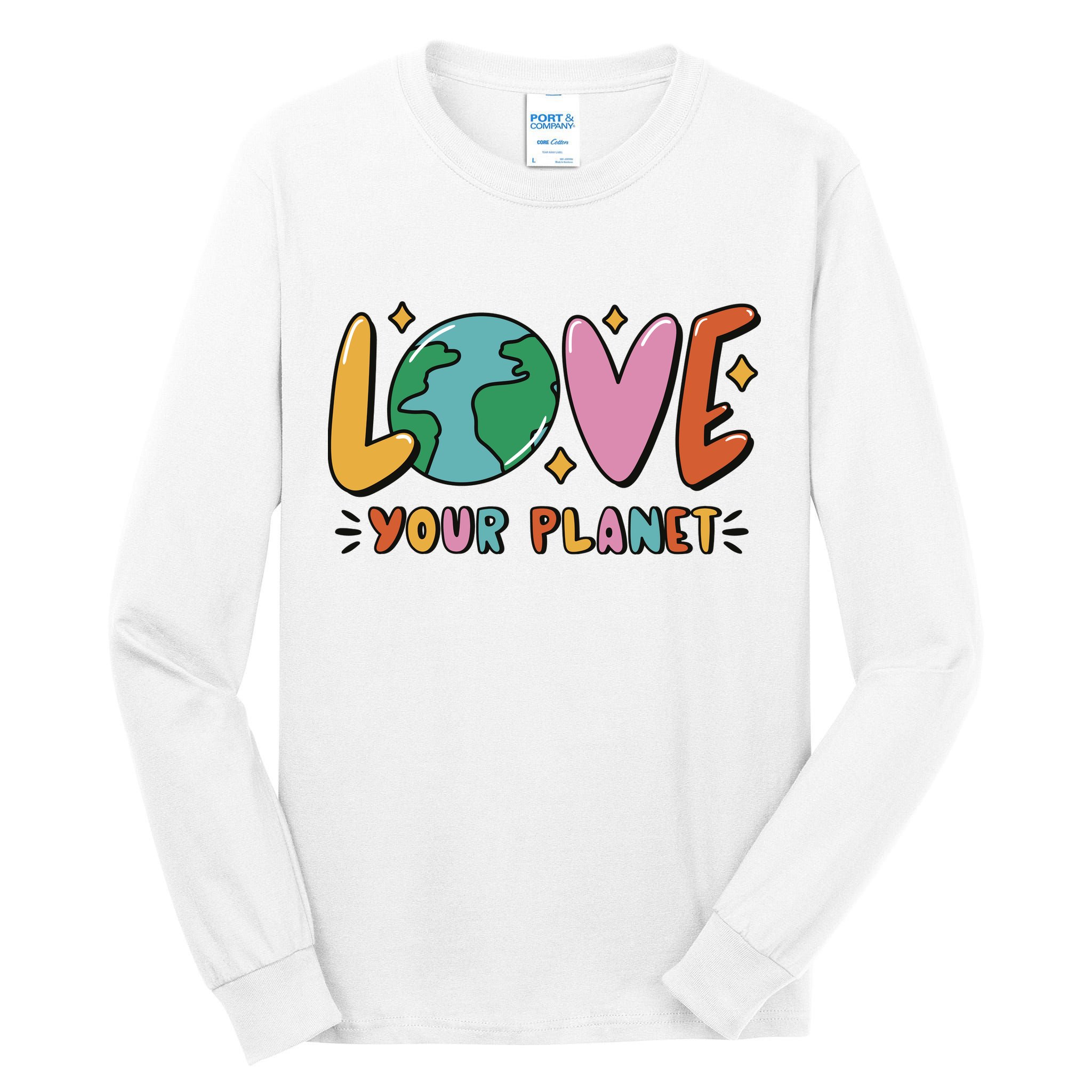 Love Your Planet Earth Day Tall Long Sleeve T-Shirt
