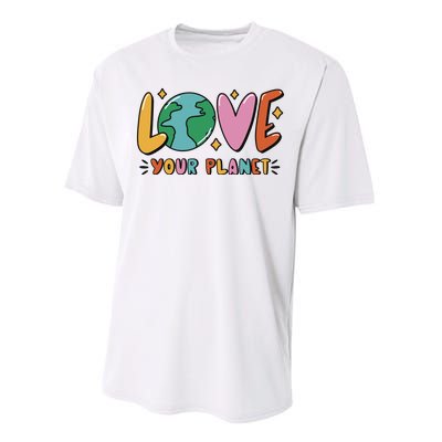 Love Your Planet Earth Day Performance Sprint T-Shirt