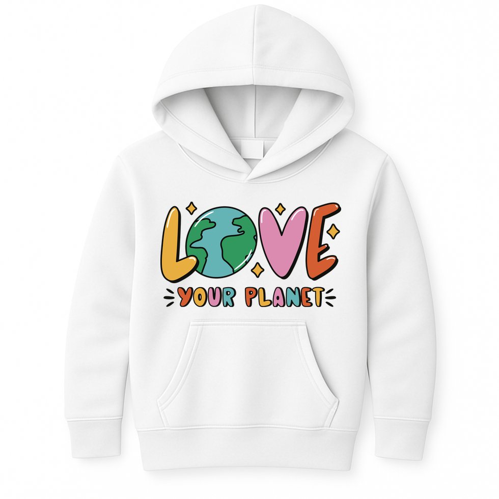 Love Your Planet Earth Day Kids Hoodie