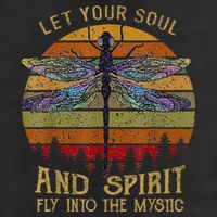 Let Your Soul And Spirit Fly Into The Mystic Dragonfly 7 Panel Mesh Trucker Snapback Hat