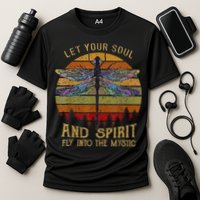 Let Your Soul And Spirit Fly Into The Mystic Dragonfly Cooling Performance Crew T-Shirt