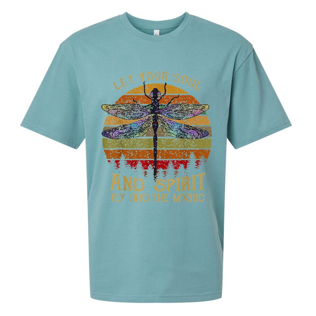 Let Your Soul And Spirit Fly Into The Mystic Dragonfly Sueded Cloud Jersey T-Shirt