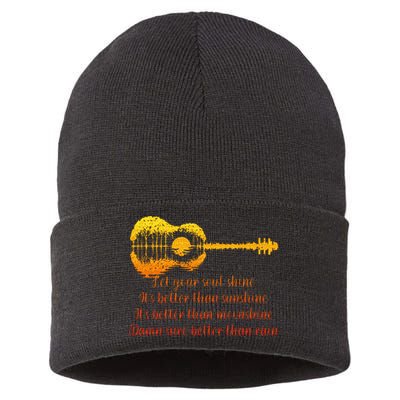 Let Your Soul Shine Its Better Than Sunshine Quote Sustainable Knit Beanie
