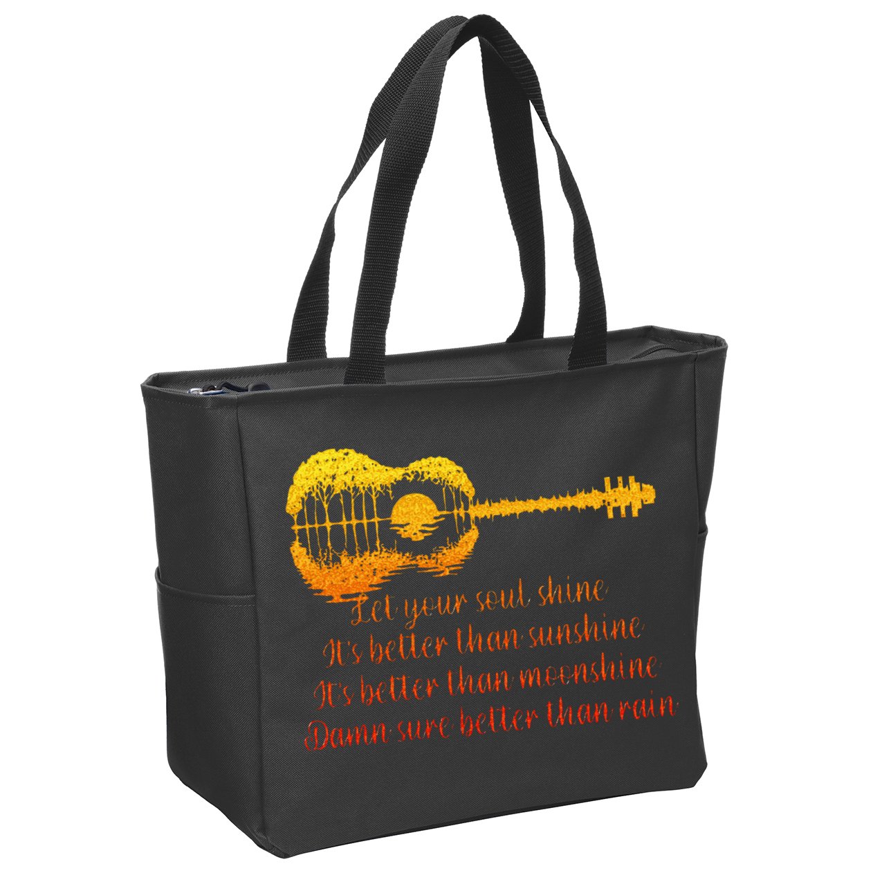Let Your Soul Shine Its Better Than Sunshine Quote Zip Tote Bag