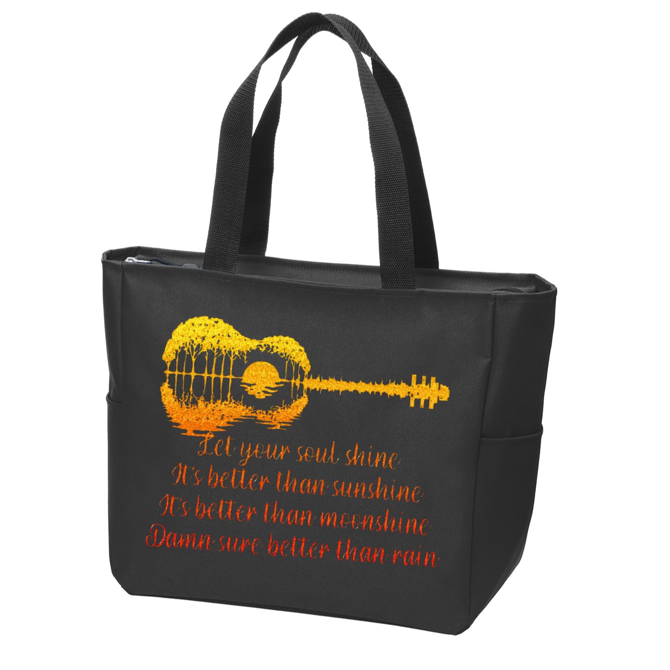 Let Your Soul Shine Its Better Than Sunshine Quote Zip Tote Bag