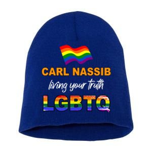 Living Your Truth And Supporting Lgbtq Gift Short Acrylic Beanie