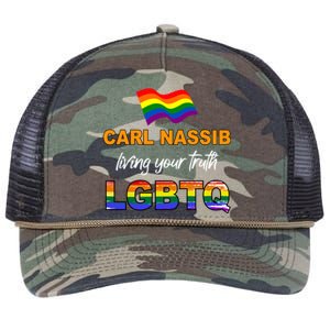 Living Your Truth And Supporting Lgbtq Gift Retro Rope Trucker Hat Cap