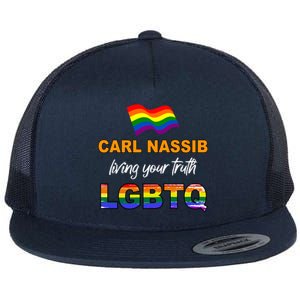 Living Your Truth And Supporting Lgbtq Gift Flat Bill Trucker Hat