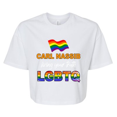 Living Your Truth And Supporting Lgbtq Gift Bella+Canvas Jersey Crop Tee