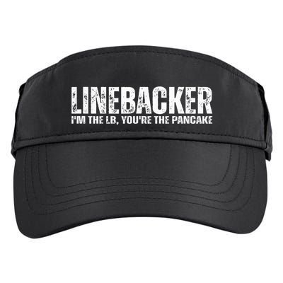 Linebacker YouRe The Pancake Funny Football Athlete Quote Adult Drive Performance Visor