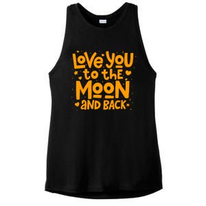 Love You To The Moon And Back Ladies PosiCharge Tri-Blend Wicking Tank