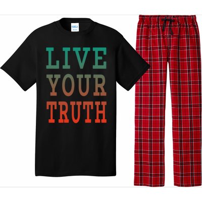 Live Your Truth Progress Pride Flag Colors Gift Pajama Set