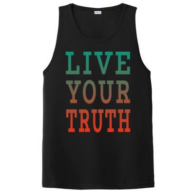 Live Your Truth Progress Pride Flag Colors Gift PosiCharge Competitor Tank