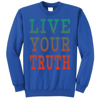 Live Your Truth Progress Pride Flag Colors Gift Sweatshirt