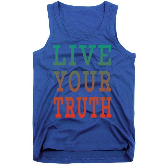 Live Your Truth Progress Pride Flag Colors Gift Tank Top