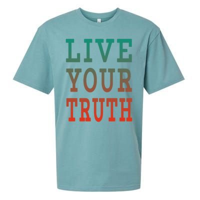 Live Your Truth Progress Pride Flag Colors Gift Sueded Cloud Jersey T-Shirt