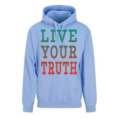 Live Your Truth Progress Pride Flag Colors Gift Unisex Surf Hoodie