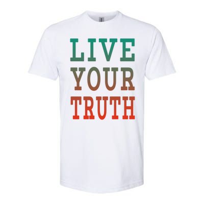 Live Your Truth Progress Pride Flag Colors Gift Softstyle CVC T-Shirt