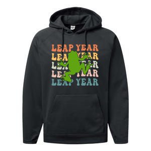 Leap Year T Shirts 2024 Performance Fleece Hoodie