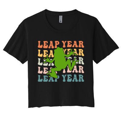 Leap Year T Shirts 2024 Women's Crop Top Tee