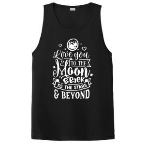 Love You To The Moon And Back Valentines Day Cool Gift PosiCharge Competitor Tank