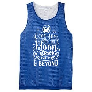 Love You To The Moon And Back Valentines Day Cool Gift Mesh Reversible Basketball Jersey Tank