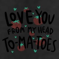 Love You Tomatoes Funny 7 Panel Mesh Trucker Snapback Hat