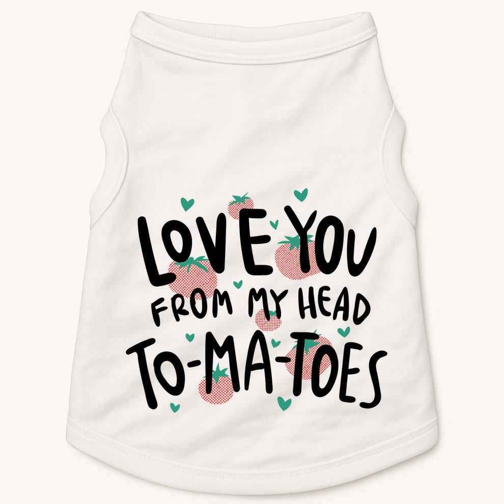 Love You Tomatoes Funny Doggie Tank