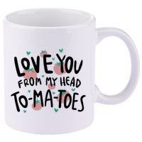 Love You Tomatoes Funny 11oz C Handle Ceramic Mug