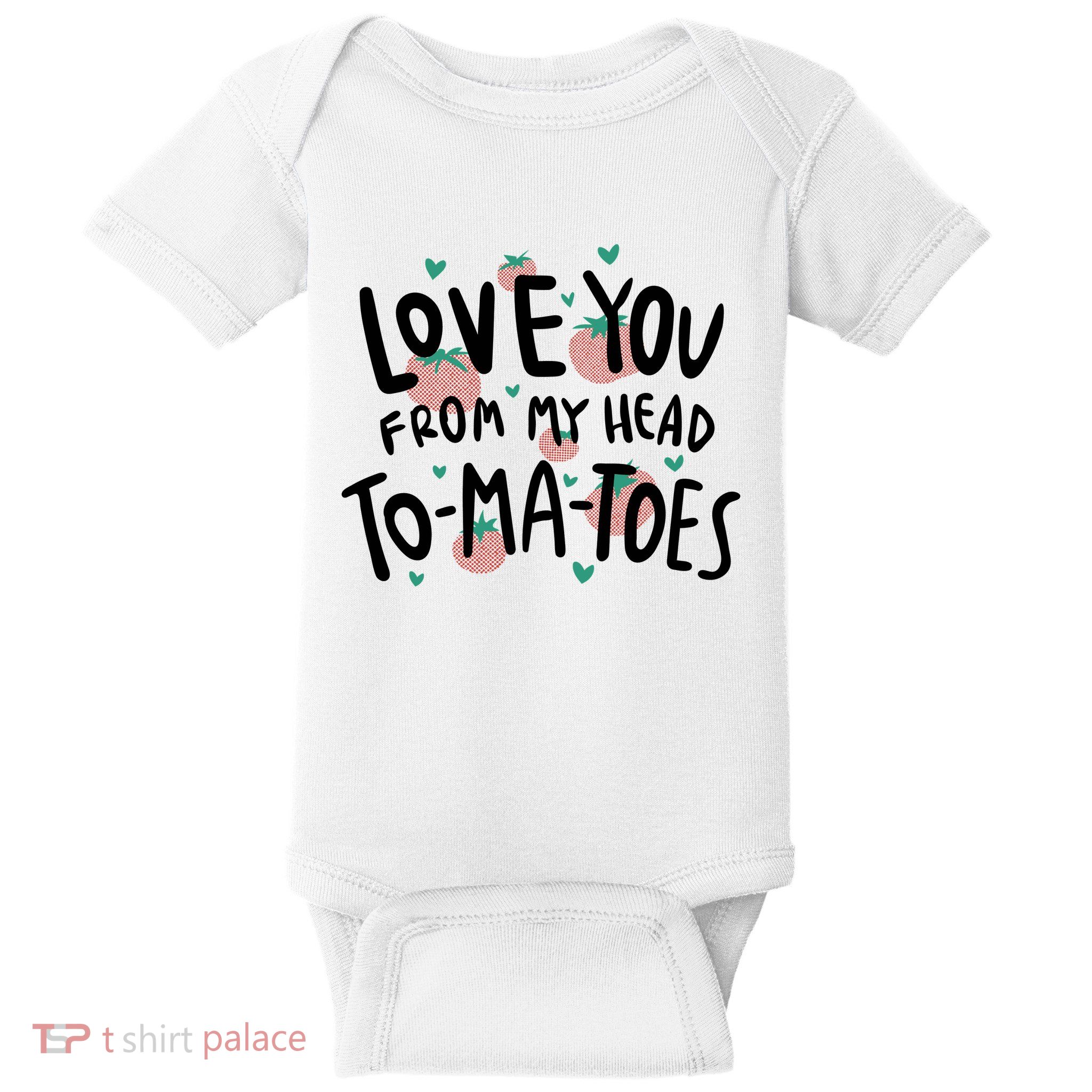 Love You Tomatoes Funny Baby Bodysuit