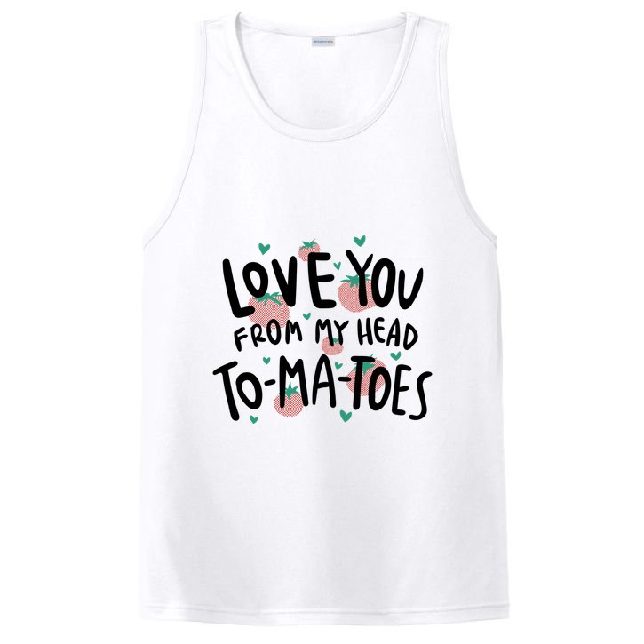 Love You Tomatoes Funny PosiCharge Competitor Tank