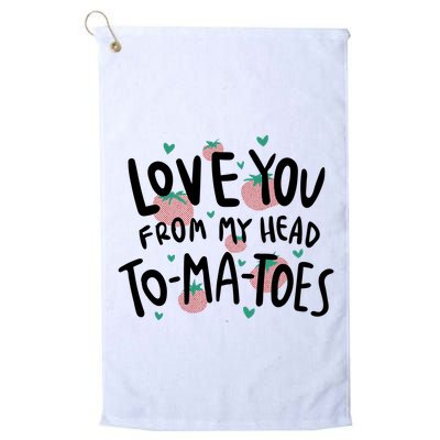Love You Tomatoes Funny Golf Towel