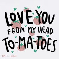 Love You Tomatoes Funny Women's V-Neck T-Shirt