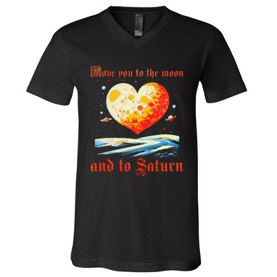 Love You To The Moon And To Saturn Vintage V-Neck T-Shirt