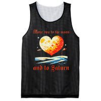 Love You To The Moon And To Saturn Vintage Mesh Reversible Basketball Jersey Tank