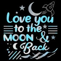 Love You To The Moon  Back Space Rocket Stars Design Gift Impact Tech Backpack