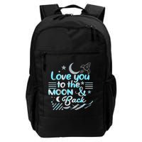 Love You To The Moon  Back Space Rocket Stars Design Gift Backpack