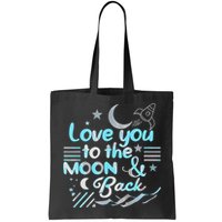Love You To The Moon  Back Space Rocket Stars Design Gift Bag