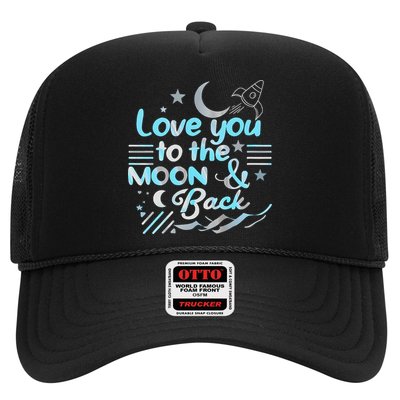 Love You To The Moon  Back Space Rocket Stars Design Gift Hat